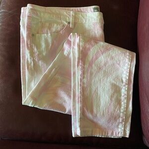NWOT Women’s Massimo Premium Denim Skinny 5 pocket jeans. Pink swirl. Size 18.